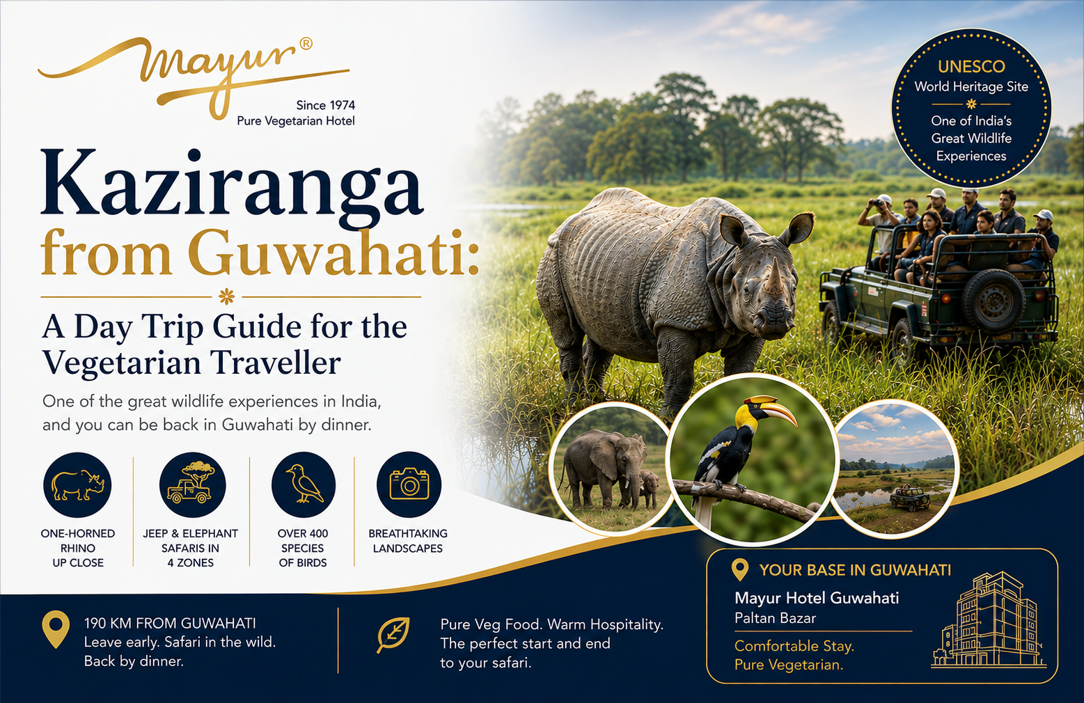 Kaziranga from Guwahati: Day Trip Guide | Mayur Hotels